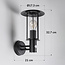Landelijke buiten muurlamp Lore met sensor - zwart