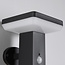 Moderne solar buitenwandlamp zwart met sensor - Aila