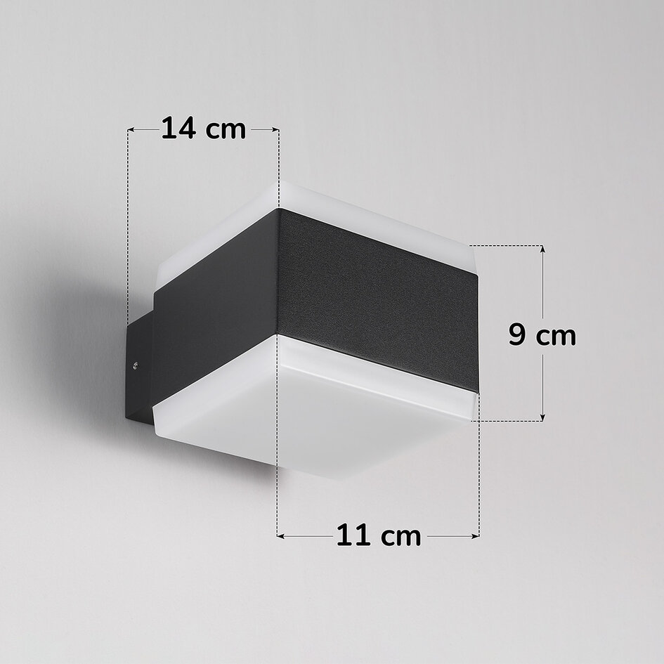 Moderne wandlamp buiten Mikki - zwart