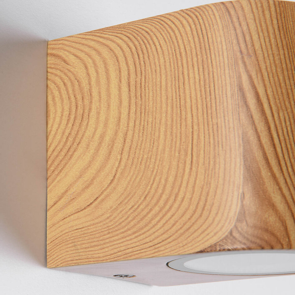 Wandlamp in houtoptiek - Tommaso