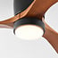 Luxe plafondventilator Rani met eikenhouten bladen en geïntegreerde dimbare LEDs