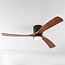 Luxe plafondventilator Rani met eikenhouten bladen en geïntegreerde dimbare LEDs