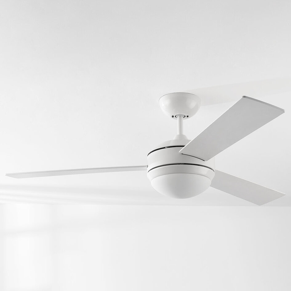 Plafondventilator Jinx incl. LED en omkeerbare bladen in wit en lichtbruin