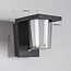 Donker grijze wandlamp voor buiten met sensor - Lio