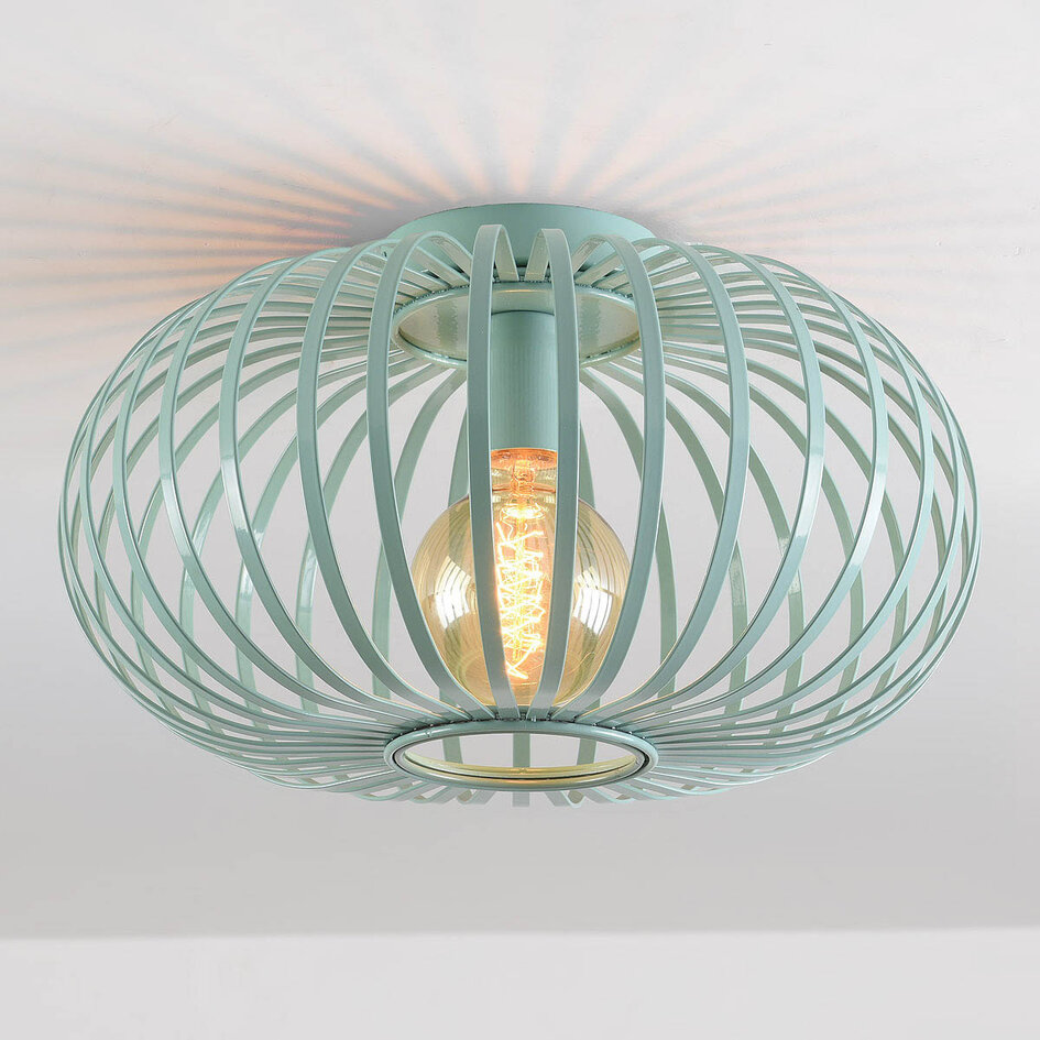 1-lichts plafondlamp Fiore - groen