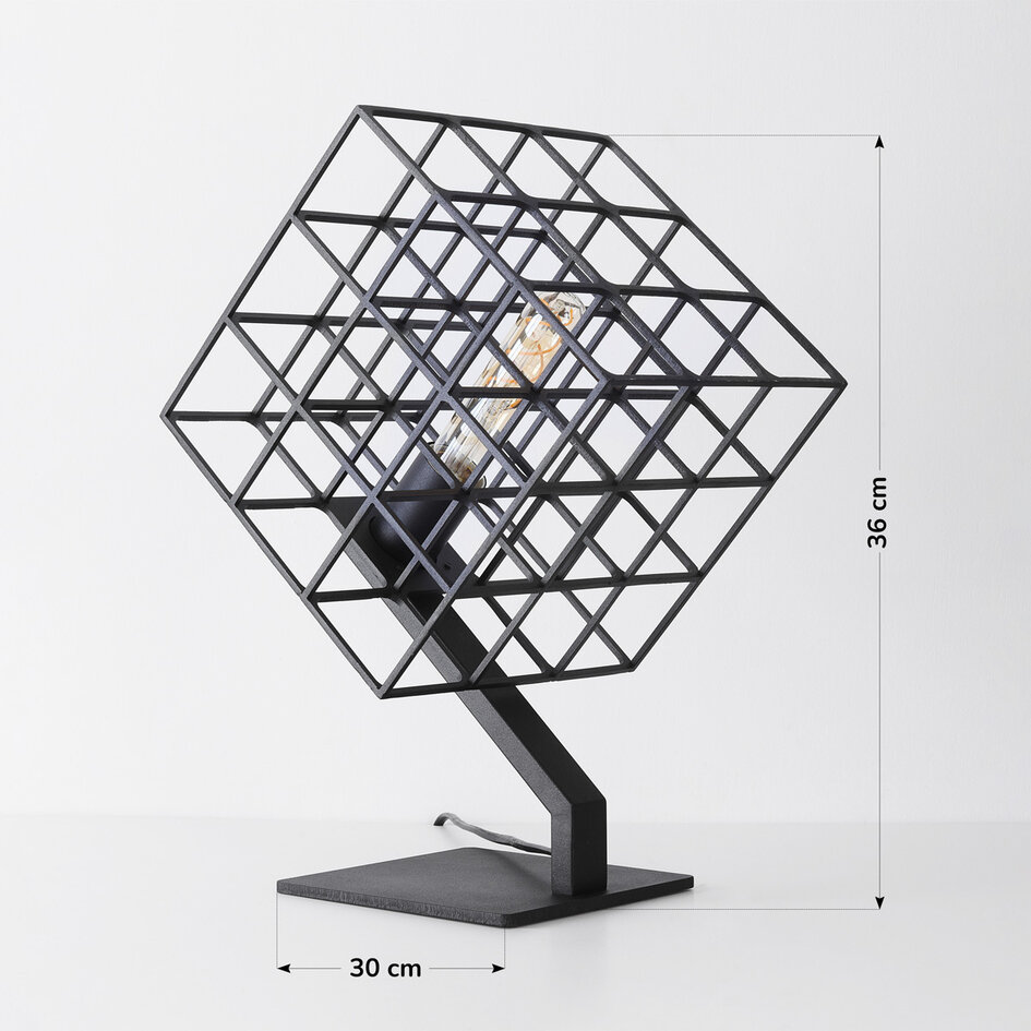 1-lichts tafellamp Piazza - zwart