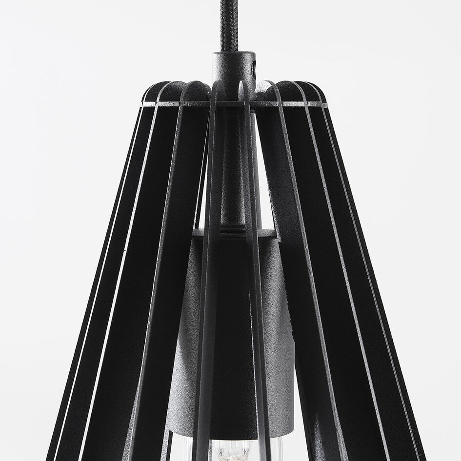 1-lichts hanglamp Gabbia - zwart
