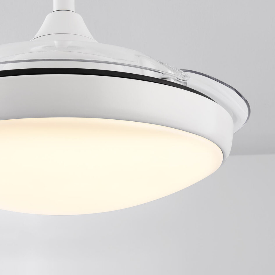 Plafondventilator wit incl. LED en afstandsbediening - Haizea