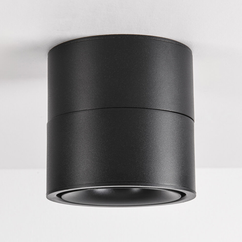 Plafondlamp buiten zwart 15W - Julie