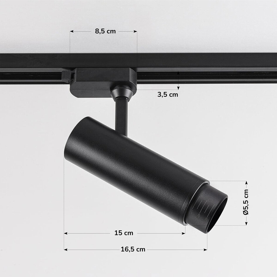 12W railspot 1-fase met verstelbare lichthoek & aanpasbare kleurtemperatuur - Jolie