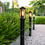 RVS landelijke zwarte staande buitenlamp  Lucia - 80 cm