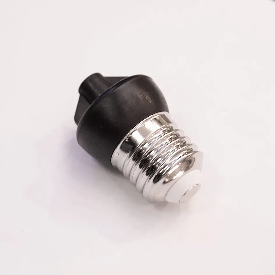 Zwarte E27 afdekfitting voor prikkabels