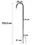 Metalen tuinpalen met haak 120 cm - set van 5 stuks