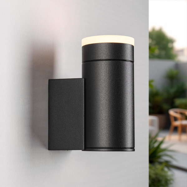 Moderne wandlamp buiten Iris - zwart