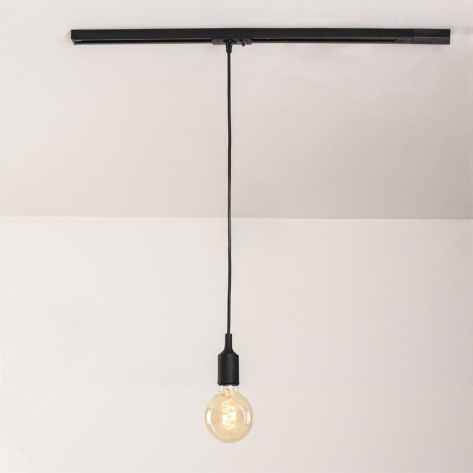 1-fase hangende fitting rail zwart - E27 (lichtbron niet inbegrepen)