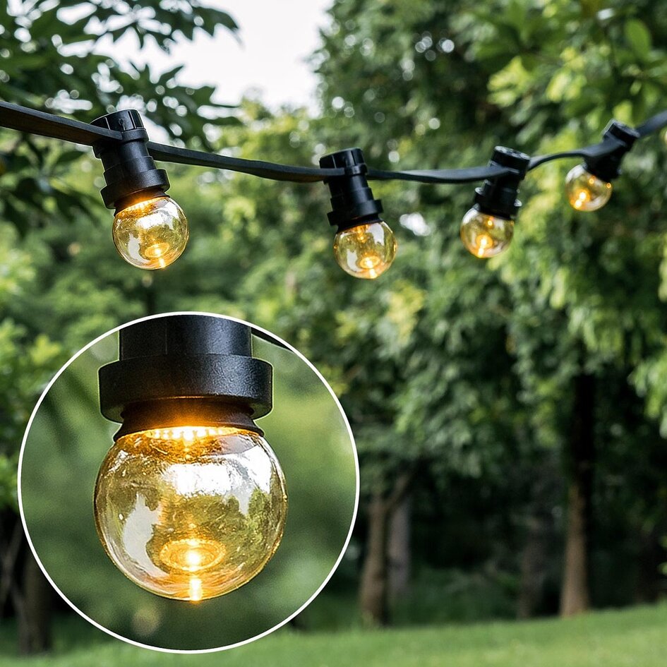 Warm witte lampen, LEDs in bodem, dimbaar, Ø45 - 2 watt