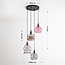 Hanglamp 4-lichts met gekleurd glas - Liya