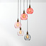 Hanglamp 5-lichts met gekleurd glas - Liya