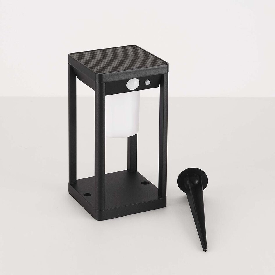 Moderne solar staande lamp zwart met sensor - Sparky