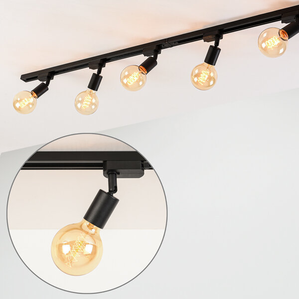 Modern 1-fase railsysteem van 1,5 meter met Jax spots - plafond rail