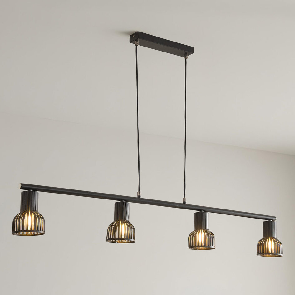 Industriële zwarte hanglamp - Xavier
