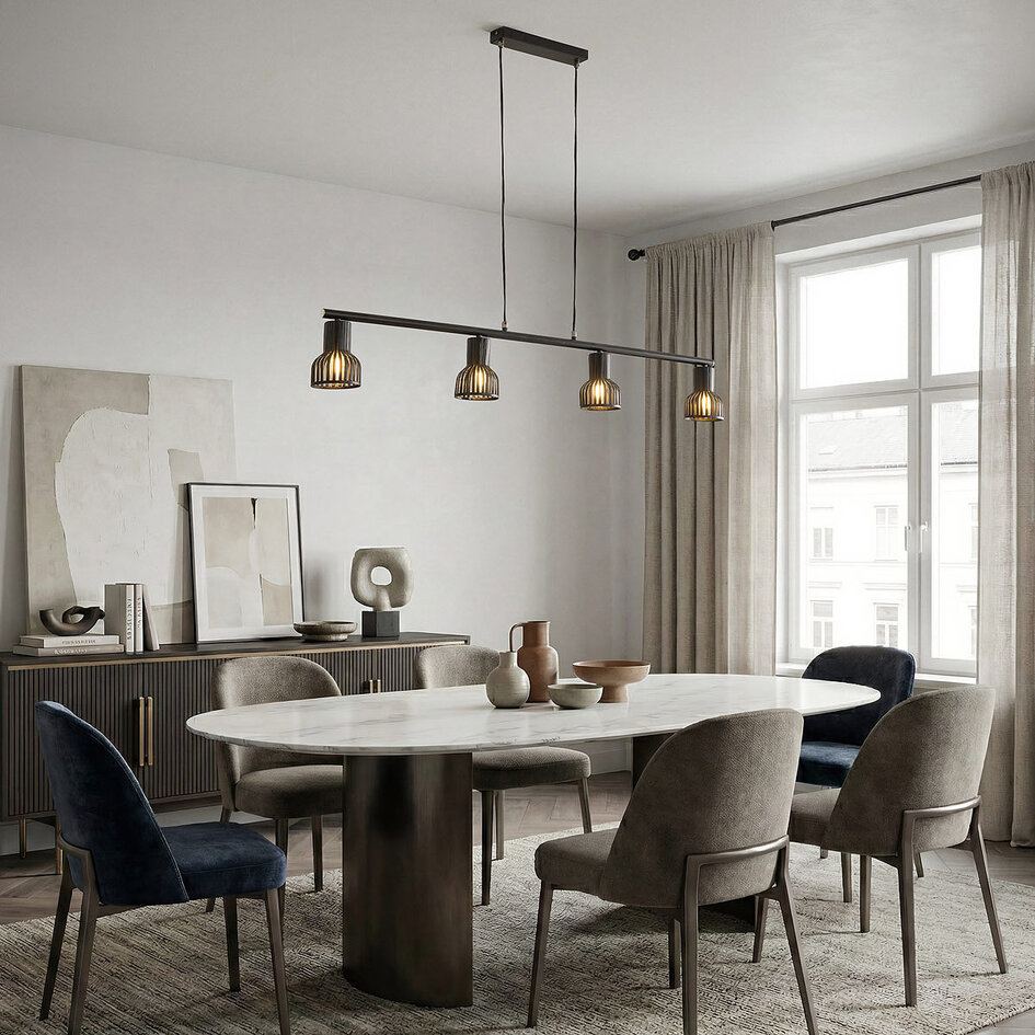 Industriële zwarte hanglamp - Xavier