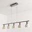 Moderne hanglamp met vijf E27 fittingen - Alabaster