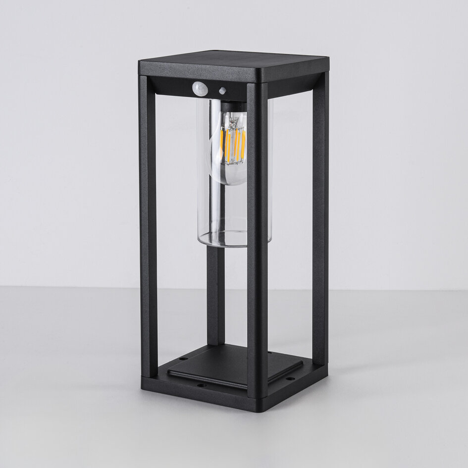 Moderne solar staande lamp zwart met sensor - Illumina