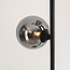 Staande lamp 4-lichts zwart met smoke glas - Pippa