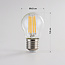 E27 LED lamp, Ø45mm, 4.5W, 2700K, 3-staps dimbaar