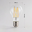 7W & 9W filament lamp, 2200-2700K, helder glas Ø60, dim-to-warm