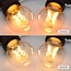 Prikkabel set met dimbare 4 watt LED filament lampen met grote kap