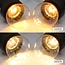 Prikkabel set met 2 watt dimbare LED lampen met LEDs in bodem