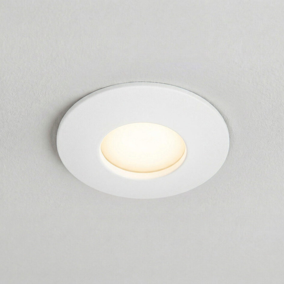 Moderne ronde inbouwspot wit IP44 - Rex