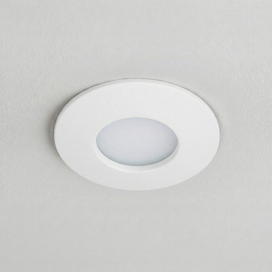 Moderne ronde inbouwspot wit IP44 - Rex