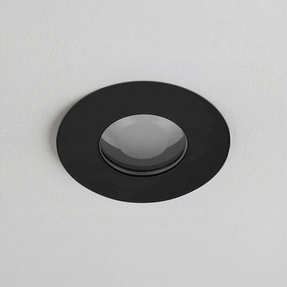 Moderne zwarte inbouwspot IP44 - Ray