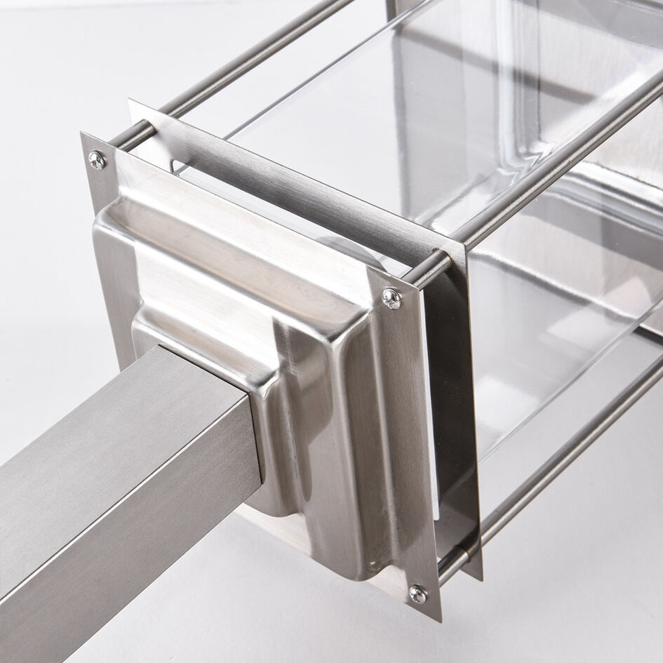 Klassieke buitenlamp Rocco RVS, 45 cm