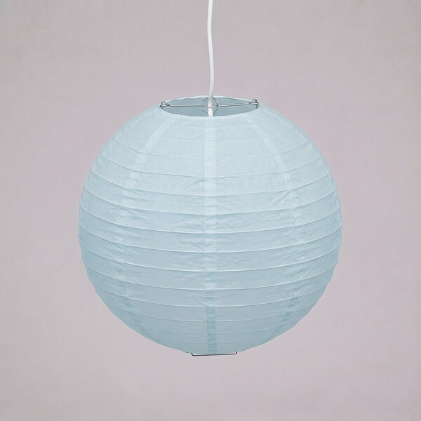 Lichtblauwe nylon lampion voor buiten