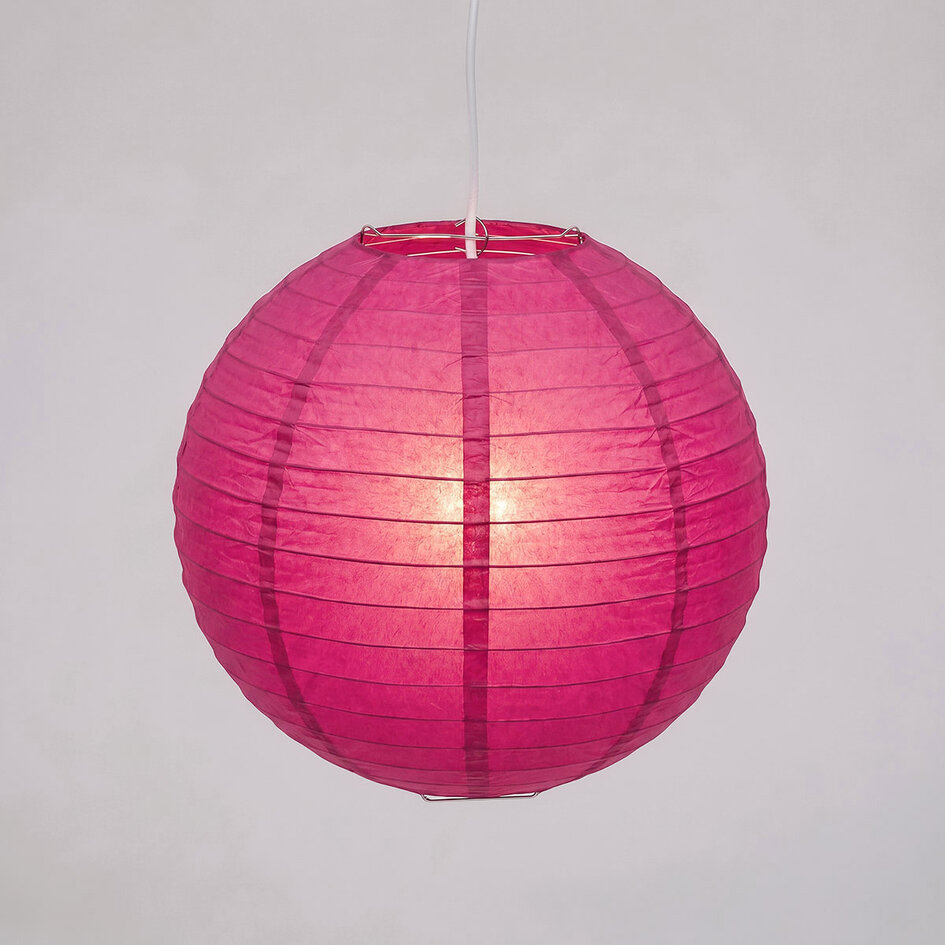 Fuchsia roze nylon lampion voor buiten