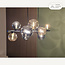 Design hanglamp Deka zwart met amber en smoke glas, 10-lichts
