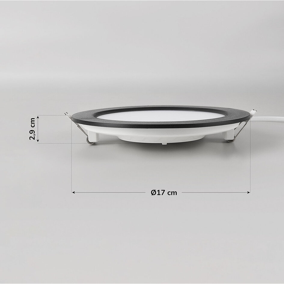 12W ronde LED downlight met CCT switch 3000K/4000K/6500K - Ø170mm