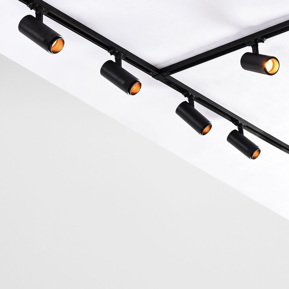 Modern 1-fase railsysteem van 1,5 meter met Jazz spots - plafondlamp