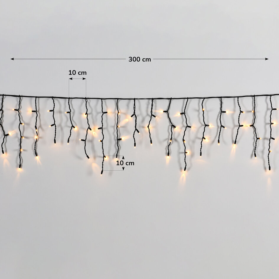 IJspegelverlichting koppelbaar | vanaf 3 meter met 114 LEDs – extra warm wit | rubber