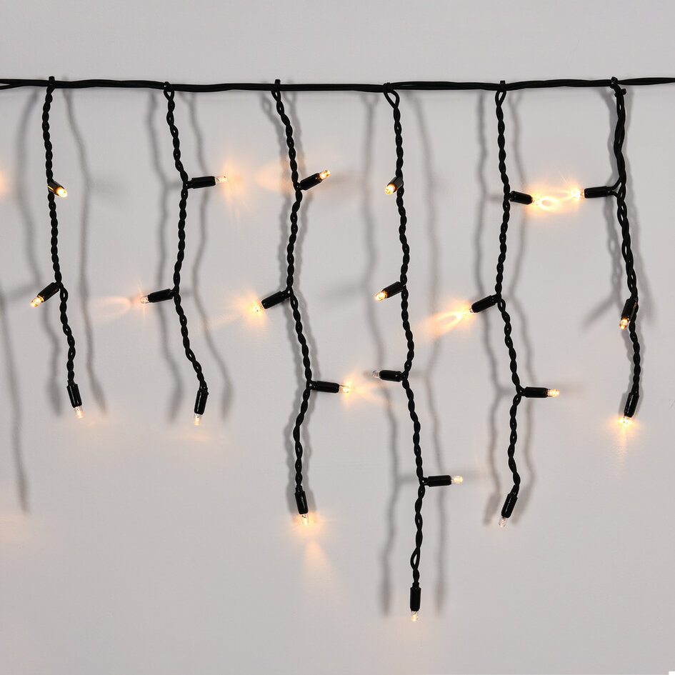 IJspegelverlichting koppelbaar | vanaf 3 meter | 114 LEDs | extra warm wit met twinkel | rubber