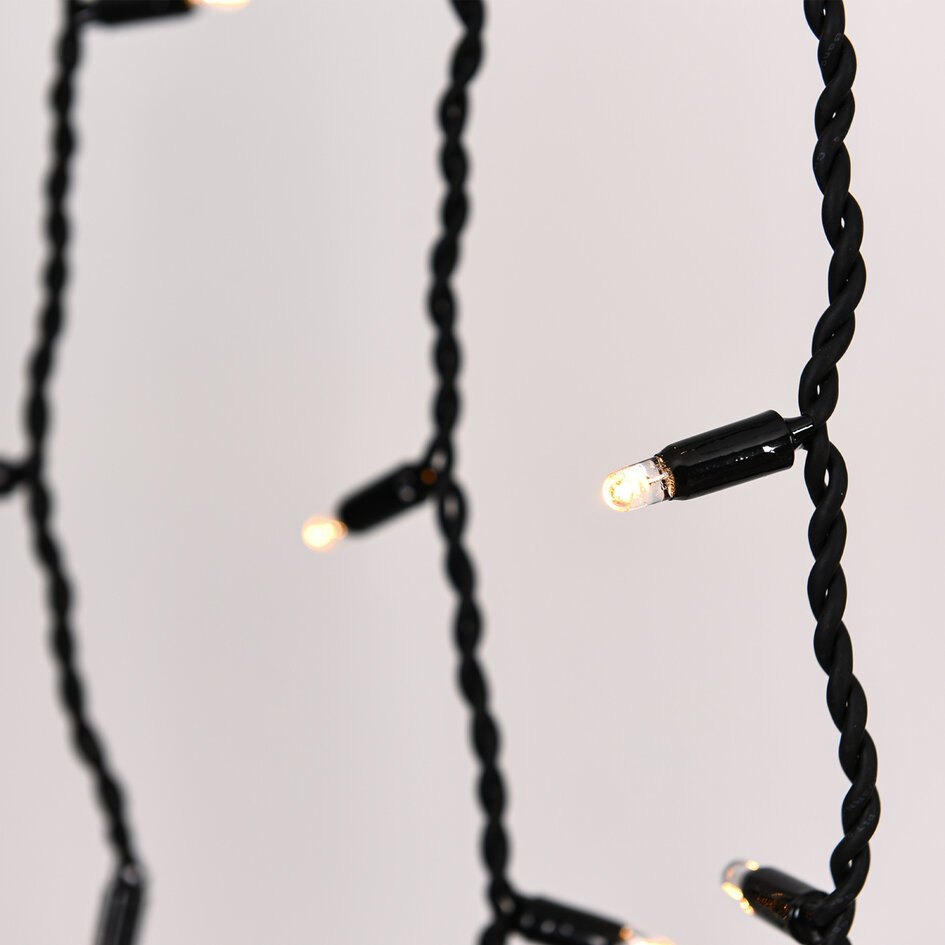 IJspegelverlichting koppelbaar | vanaf 3 meter | 114 LEDs | extra warm wit met twinkel | rubber