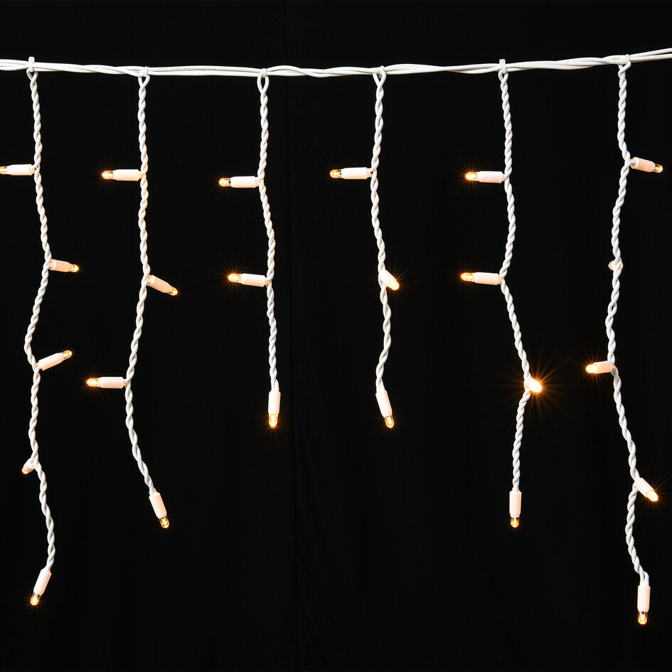 IJspegelverlichting koppelbaar | vanaf 3 meter | 114 LEDs | extra warm wit | wit snoer | rubber