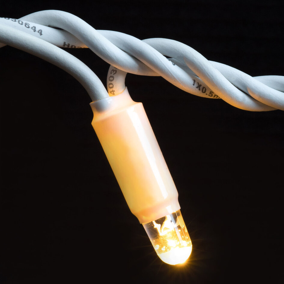 IJspegelverlichting koppelbaar | vanaf 3 meter | 114 LEDs | extra warm wit | wit snoer | rubber