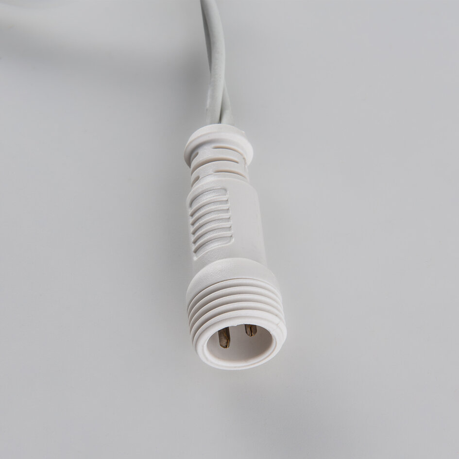 Lichtgordijn koppelbaar wit | vanaf 2 meter | 300 LEDs | 2200K extra warm wit | rubber