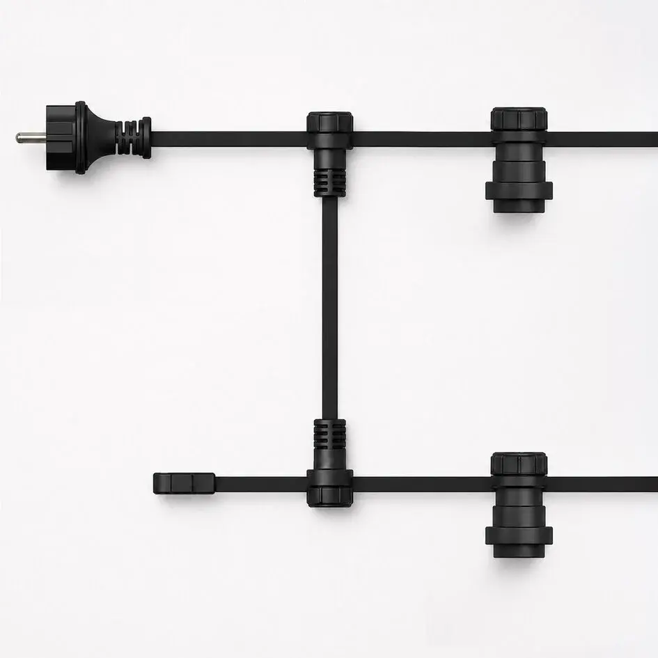 Aftakconnector voor prikkabels - zwart