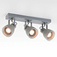 Plafondlamp beton grijs met 3 spots - Ralph